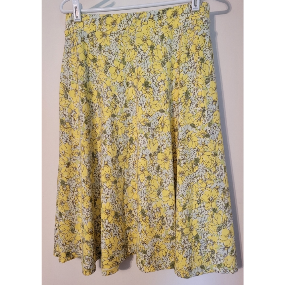 Modcloth 💛💚 floral knit skirt LARGE
